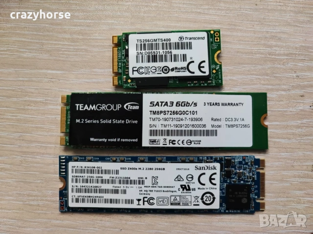 M.2 SSD дискове Teamgroup, Transcend и SanDisk 256GB