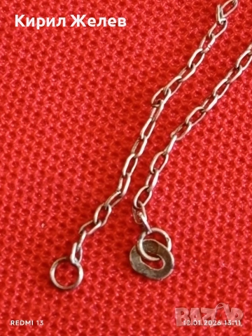 Сребърно колие нежно финно елегантно бижу 52424, снимка 3 - Колиета, медальони, синджири - 53071958