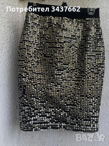 Пола с пайети еластична , снимка 1