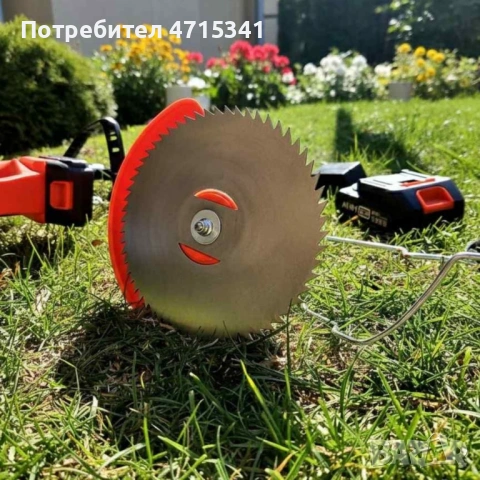 Телескопичен акумулаторен тример за трева 48V с две батерии – мощен, лек и без кабели, снимка 2 - Градински инструменти - 53211677