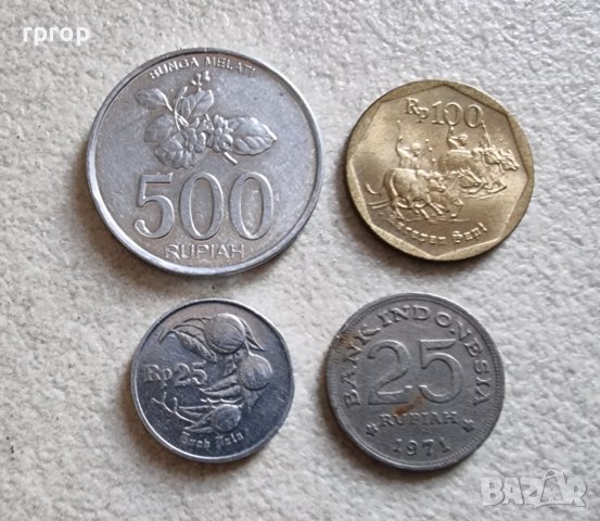 Монети. Индонезия. Индонезийски рупии . 4 бройки., снимка 2 - Нумизматика и бонистика - 39142116