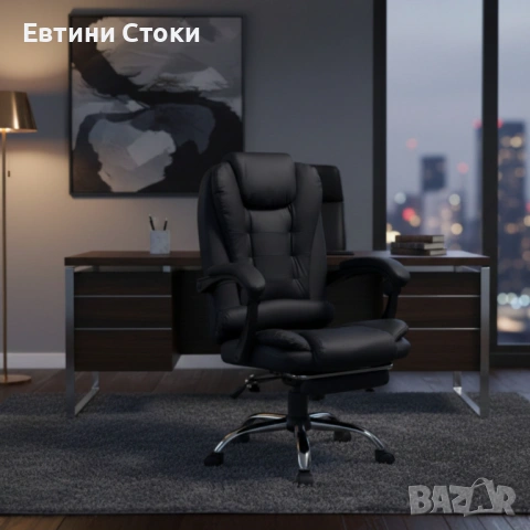 Ергономичен офис стол с масаж, въртене и поставка за крака, снимка 13 - Столове - 53208111