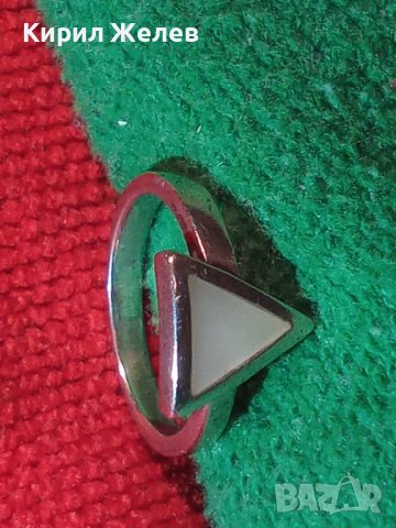СКЪПОЦЕНЕН СРЕБЪРЕН АРТ ПРЪСТЕН СРЕБРО 925 АНГЛИЯ с ШЛИФОВАН ЛУНЕН КАМЪК 40209, снимка 4 - Пръстени - 43221574