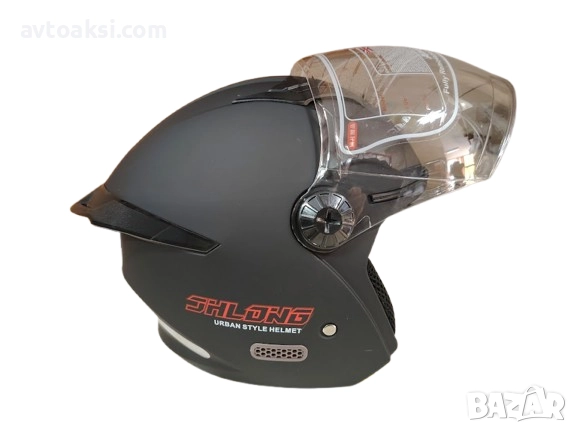 Каска за Мотор/Скутер/АТВ Черна Мат/Лак, снимка 5 - Аксесоари и консумативи - 52131996