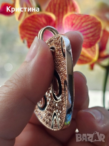 Нов огромен медалцон с розова позлата, снимка 5 - Колиета, медальони, синджири - 52222948