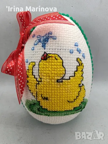 Ръчно извезано Великденско яйце, снимка 1