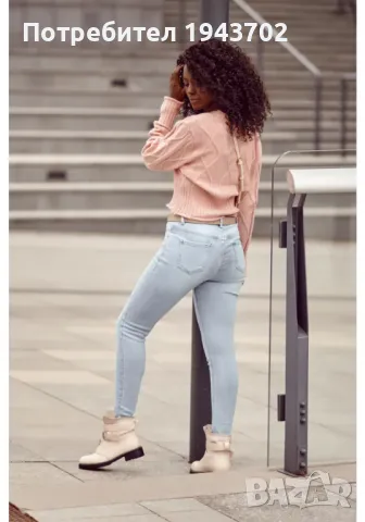 Дамски дънки в светлосин цвят 5502, снимка 2 - Дънки - 48200424