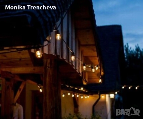 Водоустойчив гирлянд за външно осветление с 10 бр. лед крушки , снимка 3 - Лед осветление - 52338876