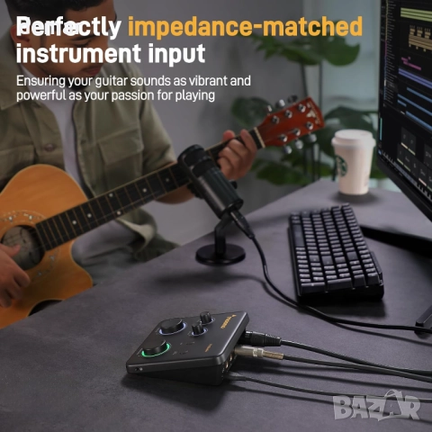 MAONO USB аудио интерфейс за компютър с XLR вход 24-bit/192kHz, снимка 9 - Други - 51766934