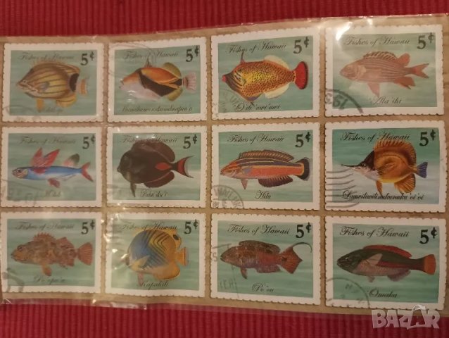 Пощенски марки на екзотични риби, Хавай. , снимка 4 - Филателия - 48057043