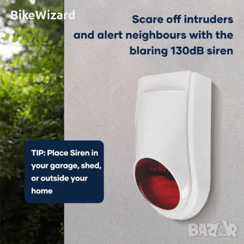 AGSHOME Външна сирена с аларма 130dB и LED светлина Червена съвместима с алармена система AGSHOME , снимка 3 - Други - 48523859