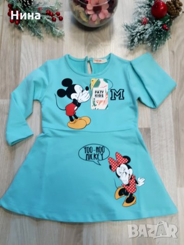 Рокля с Мики и Мини, снимка 2 - Детски рокли и поли - 26924483