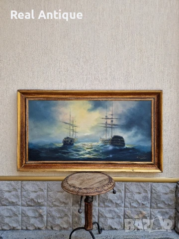 Топ Огромна уникална майсторска авторска картина масло върху платно 