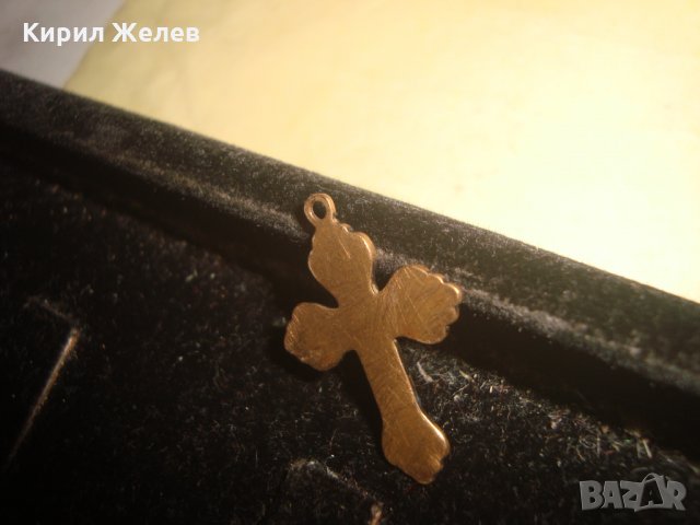 СТАРО ПОЗЛАТЕНО ЕМАЙЛИРАНО КРЪСТЧЕ МАЙСТОРСКА ИЗРАБОТКА 20560, снимка 2 - Антикварни и старинни предмети - 33127348