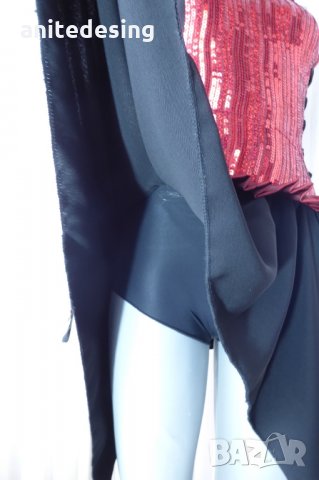 рокля за спортни танци комбинация между червено и черно, снимка 14 - Детски рокли и поли - 32895884