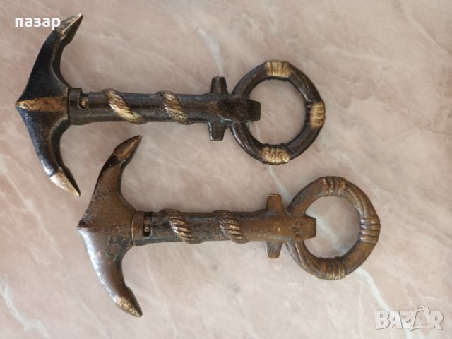 Тирбушон отварачка котва изцяло бронз, снимка 5 - Антикварни и старинни предмети - 43801177