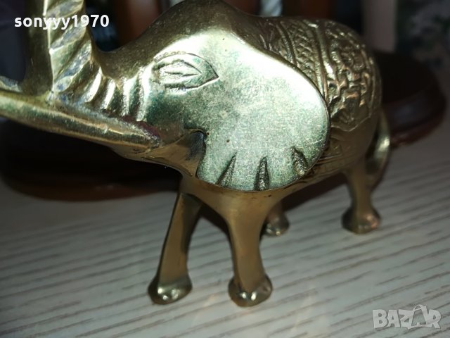 мед/месингово слонче-цвят злато 10х9х5см, снимка 14 - Колекции - 28726876