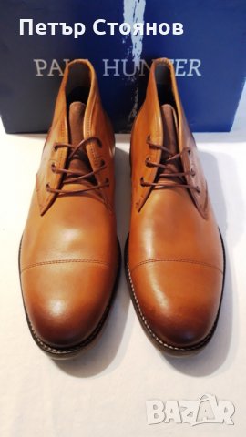 Удобни мъжки кларкове от естествена кожа PAUL HUNTER №45, снимка 4 - Мъжки боти - 27180182