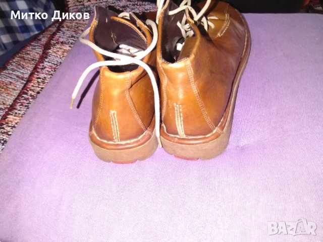 Обувки женски боти Bata естествена кожа подметка вибрам №39 стелка 25см, снимка 4 - Дамски боти - 43050242