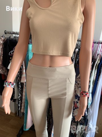 Дамски клин панталон с цепки размер S, снимка 6 - Панталони - 40627060