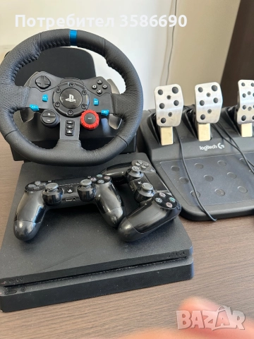 playstation 4 slim 500Gb+Logitech G29, снимка 1
