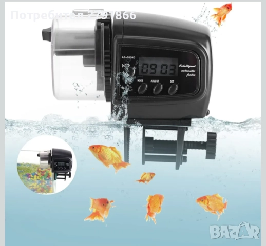 LCD електронен дозатор за рибки с таймер, автоматична машина за аквариумна храна на люспи, пелети , снимка 5 - Оборудване за аквариуми - 52345179