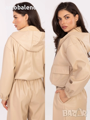 Късо дамско яке от еко кожа, 5цвята , снимка 7 - Якета - 52132094