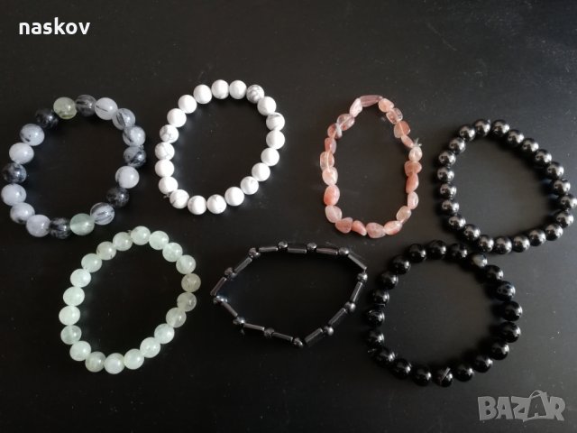 Гривни от Малахит, Чароит, Пренит, Магнитит, Слънчев камък, Турмалинов кварц, хаулит, хематит