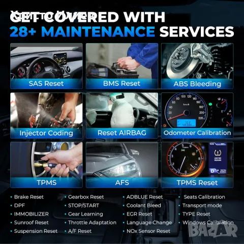 Професионална автодиагностика Topdon AD900 BT кодиране 28 ресет функции, снимка 5 - Аксесоари и консумативи - 48247396