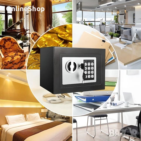 Електронен сейф 230 х 170 х 170мм, черен, снимка 6 - Други стоки за дома - 53206383