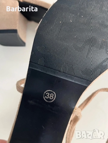 Велурени сандали номер 38, снимка 5 - Сандали - 51891852