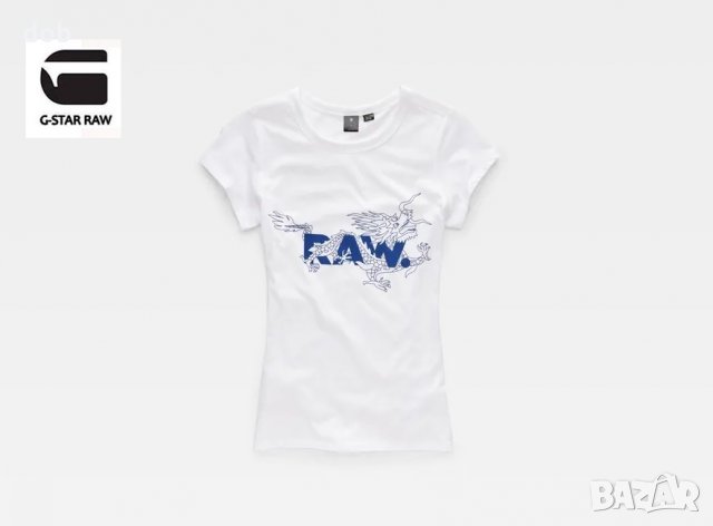 Нова бяла тениска G-STAR RAW ART#2 T-Shirt  оригинал, снимка 2 - Тениски - 29025751
