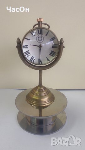 Старинен настолен часовник OXUS – 17 рубина, снимка 1 - Антикварни и старинни предмети - 43656372