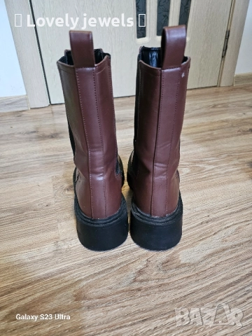 Стилни кафяви боти Mango, снимка 5 - Дамски боти - 52314727