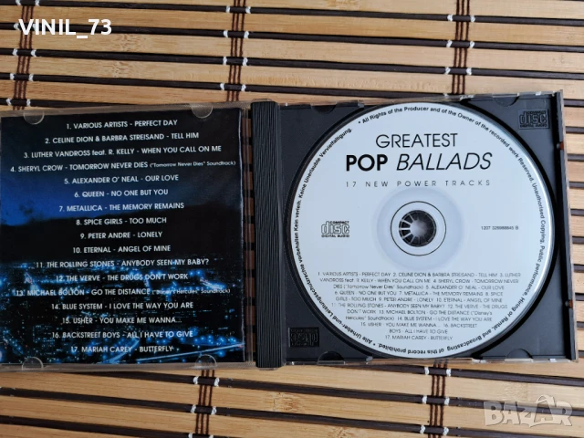 Greatest Pop Ballads 17 new power tracks, снимка 2 - CD дискове - 50733722