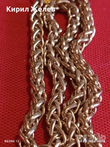 Красив ланец плетка тип ЖИТЕН КЛАС медицинска стомана позлатен много красив 51904, снимка 6 - Колиета, медальони, синджири - 53462882