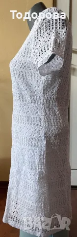 Роля KOTON бяла, къс ръкав, цип отзад, снимка 3 - Рокли - 50333665