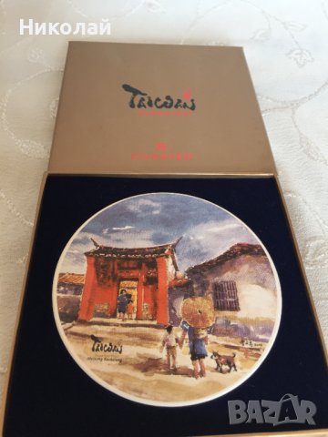 Рисувани керамични подложки за чаши от Тайван, уникат подаръчна кутия,антислип нови, изискан подарък, снимка 11 - Други - 36628012
