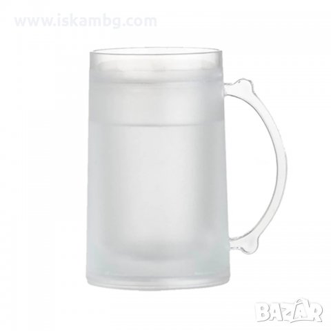 Супер Охлаждаща термо чаша за бира, двустенна, за фризер, Изстудяваща чаша за бира - КОД 3719, снимка 5 - Чаши - 37167344