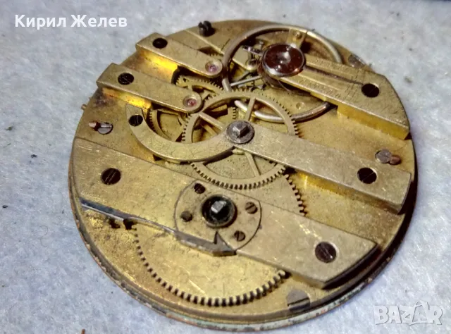 МЕХАНИЗЪМ от РЯДЪК СТАР ШВЕЙЦАРСКИ ДЖОБЕН ЧАСОВНИК с ПОРЦЕЛАНОВ РИМСКИ ЦИФЕРБЛАТ 49638, снимка 8 - Антикварни и старинни предмети - 48563126