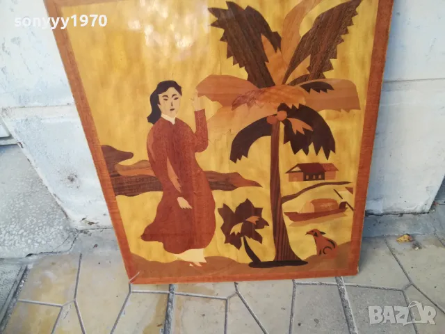 КАРТИНА ДЪРВО-ЕСТЕСТВЕН ФУРНИР 50Х42СМ 2710240702, снимка 4 - Други ценни предмети - 47731833