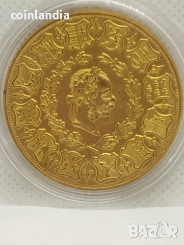 позлатена монета Франц Йосиф репродукция 