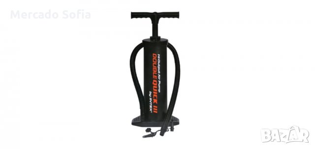 Двойна ръчна помпа с 4 накрайника , снимка 2 - Аксесоари за велосипеди - 29161869