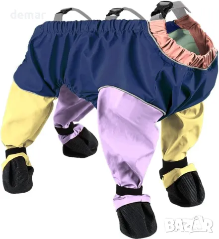 BT Bear Водоустойчиви противомръсни и противоплъзгащи се панталони с четири крака, Лилаво XL, снимка 2 - За кучета - 48442942