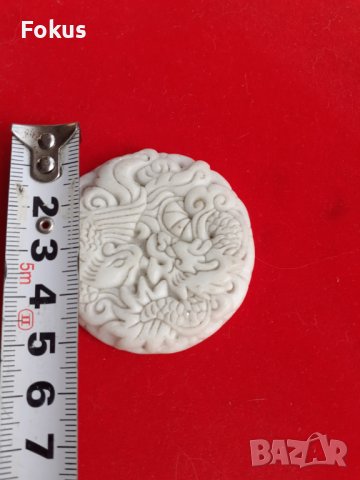 Медальон нефрит, снимка 6 - Антикварни и старинни предмети - 39943411