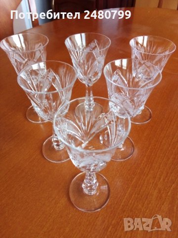 Кристални чаши за шампанско и вино,, Зорница ", снимка 3 - Чаши - 43346769