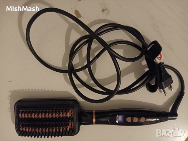 2в1 ел. четка за изправяне и разресване на коса, снимка 2 - Преси за коса - 53065659