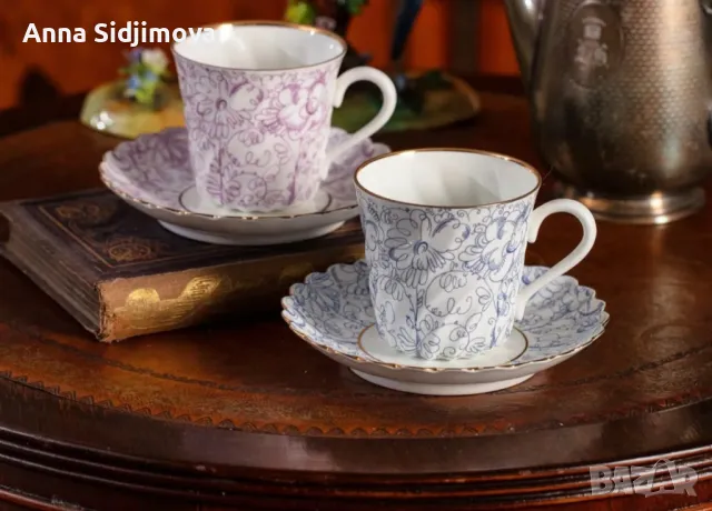 Руски порцелан ЛФЗ двоен сет за кафе , снимка 1