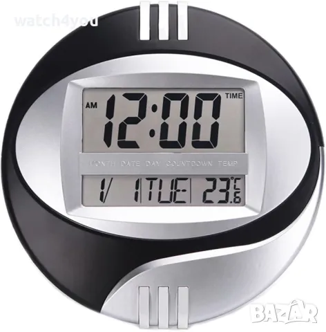 НОВ ДИГИТАЛЕН СТЕНЕН ЧАСОВНИК С ТЕМПЕРАТУРА.ЕЛЕКТРОННИ СТЕННИ ЧАСОВНИЦИ DIGITAL WALL CLOCK, снимка 2 - Стенни часовници - 42334955