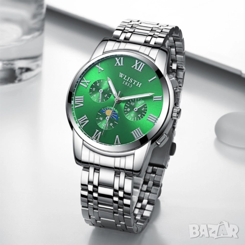 Изискан мъжки бизнес часовник с метален корпус, снимка 2 - Мъжки - 51947697